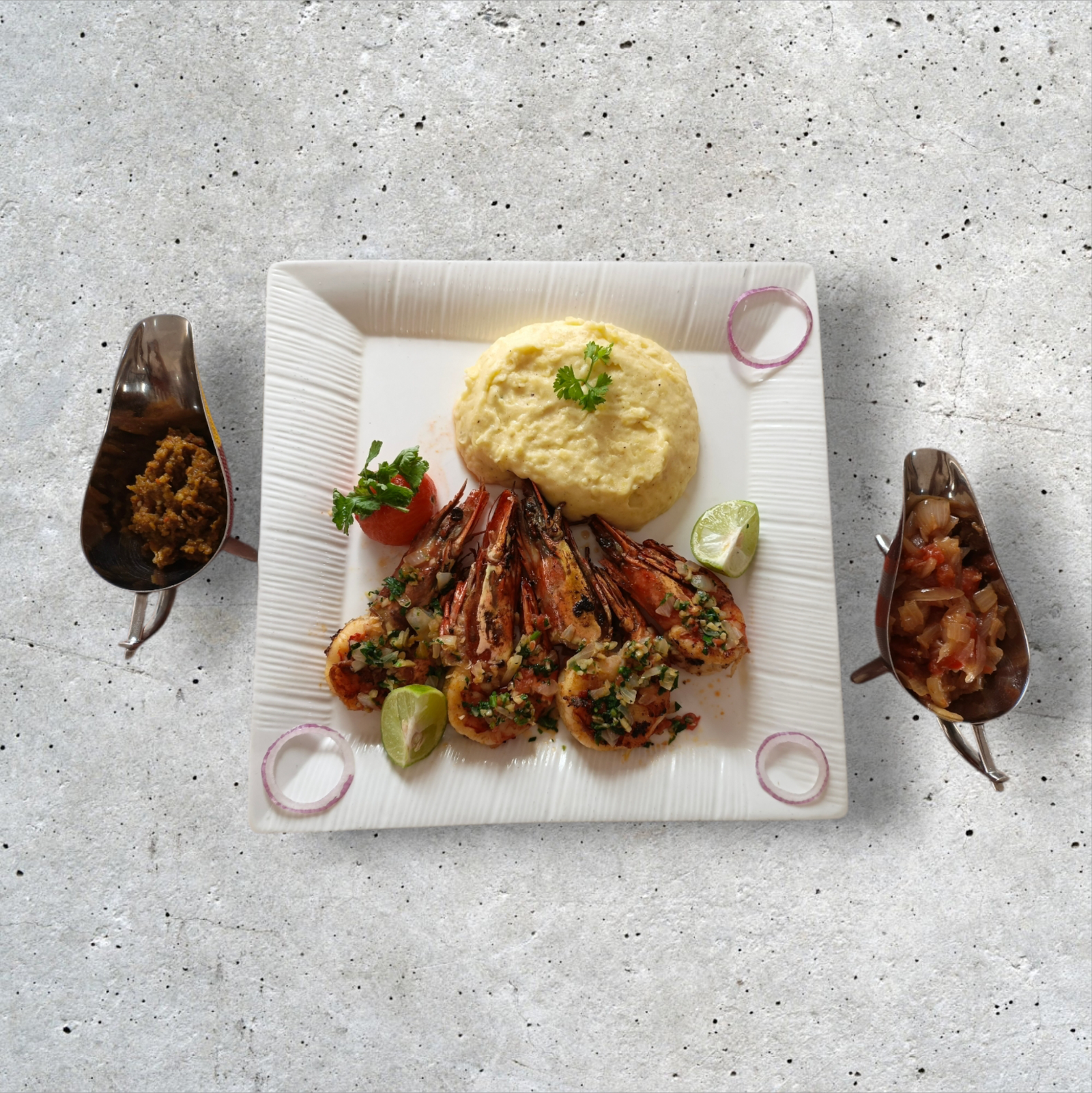 Gambas Mexicaine + Purée